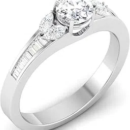 avsar jewellery 14k (585) White Gold Ring for Women-picture-19