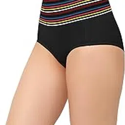 fabluk Striped High Waist Women's Hipster Panties - High Coverage, Super Combed Cotton, Concealed Waistband, StayFresh Treatment, Soft & Breathable-picture-21