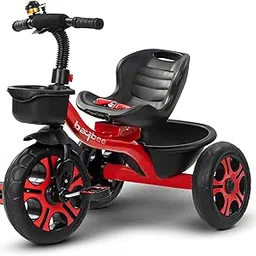 Baybee TRIGx Baby Tricycle for Kids | Smart Balanced Baby Trikes with Comfort Seat, Front & Large Back Storage Baskets & Eva Wheels, Children Bicycle for Kid, Kids Cycle for 2-5 Years Boy Girl (Red)-image-9