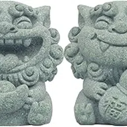 CALANDIS™ 2Pcs Mini Lion Statue Figurine Stone Sculpture for Tabletop Garden Landscape | Statues & Lawn Ornaments | Garden Dacor | Yard, Garden & Outdoor Living-image-27