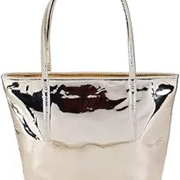 Panchnaina Stylish Trendy Shiny Tote Bag For Girls And Womens| Classic Pattern Handbag with Attractive Look| Shoulder bags for Office, Event, Function & Daily Use | (Golden)-picture-40