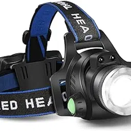 Sarjak Headlamp Flashlight, Rechargeable Led Head Lamp, IPX4 Waterproof T6 Headlight with 4 Modes and Adjustable Headband, Perfect for Camping, Hiking, Outdoors, Hunting-picture-11