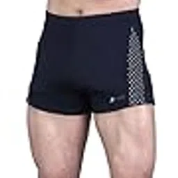 keepfit Men Black Swimming Trunks with Contrast mesh Pannel Design-picture-53