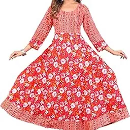 gudwear Traditional Look Rajasthani Anarkali Rayon Kurta for Women Gown Anarkali Dress-picture-37