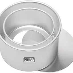 Prime Bakers and Moulders Round Removable Bottom Cake Mould Set with Loose Base tin for Oven (3, 4 Inch)-image-20