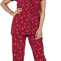 FLOSEE Girl's/Women's Cotton All Over Printed Cotton Nightsuit Set/Nightwear Set/Pyjama Set/Pajama Set-picture-20