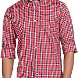 colorplus Men's Pure Cotton Checks Pattern Tailored Fit Spread Collar Full Sleeve Casual Shirt-picture-45