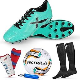 Vector X Combo of NXG Shoe, Pair of Shin Guard & Pair of Stockings, 1 Elevate Football + Pump Full Combo Kit-picture-21