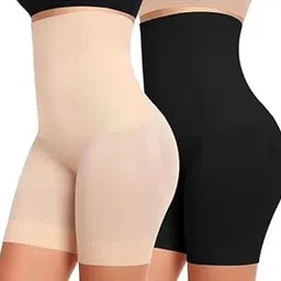 under girl UNDERGIRL Shapewear Shorts Tummy Control Shapewear Invisible Shaping Shorts High Waisted Body Shaper Shorts Under Dress (Fits Waist : 30 to 39 Inch) (Skin, One Size)-picture-51