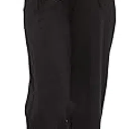 Women's Black High-Rise Maternity Trousers-image-1