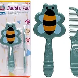 Adore Jungle Fun Brush and Comb Set | Newborn Scalp Grooming Product for Infant Toddler Kids & for New Born Children (Honey Bee)-picture-30