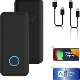 ATCCPYDM 2 in 1 Wireless CarPlay & Android Auto Adapter,2023 Dual System Wireless Carplay Dongle WiFi/BT Plug & Play Stable Fast Connect for Car with Factory Android Auto & Wired CarPlay-image-21