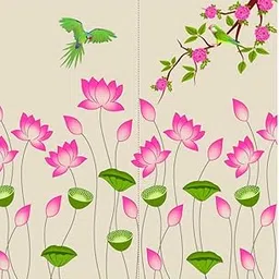 ZestEnter Lotus Backdrop Cloth for Half Saree Ceremony, Baby Shower Decoration or Any House Hold Functions (Crush Satin Fabric) - 8 by 8 ft-picture-27