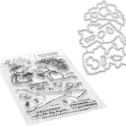 Mice Silicone Clear Stamp and Die Sets for Card Making, DIY Embossing Photo Album Decorative Craft-picture-49