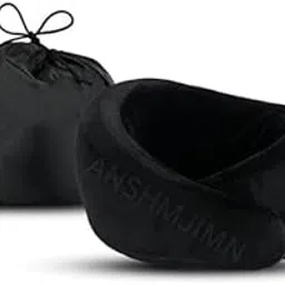 ANSHMJIMN 360° Travel Neck Pillow | Soft Velvet Memory Foam | Rollable Compact Design with Travel Bag | Flight, Car & Office Comfort (Black)-picture-37