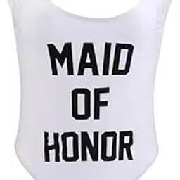 Maid of Honor Women Swimsuit One Piece Beach Wear Bikini Monokini L White|Home & Garden | Greeting Cards & Party Supply | Party Decorations| 1 Piece Woman Swimsuit-picture-24