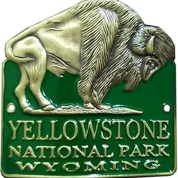 Yellowstone National Park - Buffalo - Hiking Stick Medallion-picture-15
