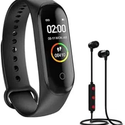 Exxelo (Youtuber Choices :13 Years Warranty & Get OTT Subscription Free M5 Smart Band Fitness Watch, Sport Wireless Bluetooth Magnet Headset-image-25