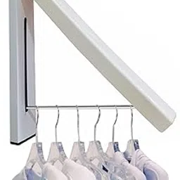 Folding Clothes Hanger - Wall Mounted Retractable Laundry Room Organizer Drying Rack Holder Stainless Steel Rod Hanging on Bathroom Balcony Garage Indoor/Outdoor Dryer (Triangle 1 Pack)-image-53