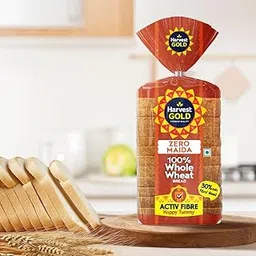 Harvest Gold 100% Whole Wheat Zero Maida Breakfast Bread, 450 g-picture-16