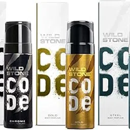 Wild Stone Code Chrome, Gold and Steel Body Perfume Combo for Men, 120ml each (Pack of 3)-picture-18