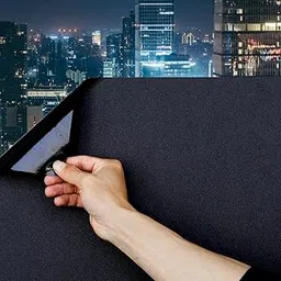WISDOM Privacy Total Blackout Window Film - 100% UV Blocking, Darkening, Black Opaque, Removable Glass Tint (20 x 78 in)-image-46