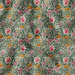 Soimoi Home & Outdoor Upholstery Fabric - Floral Design - 56" Wide by 5 Meter - Ideal for Chairs, Table Covers & DIY Projects - Green-picture-28
