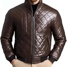 urbanhides Iron Wolf Chocolate Brown Mens Leather Bomber Jacket | Men's Leather Jackets, Chocolate Brown Leather Jacket, Lambskin Jackets, Regular Fit, Three Pockets-picture-50