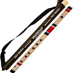 Snapnclap Musical Bamboo Flutes Bansuri C Sharp Right Handed Middle (18.5 inch) With Free Carry Bag-image-57