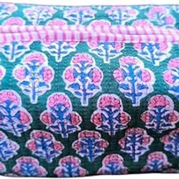Printed Cosmetic Pouch | Makeup Pouch | Vanity Kit | Pencil Pouch | Jewlerry Travel Organiser (Green)-image-97