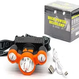 KANABEE Rechargeable Headlight 3Led HeadLamp Head Light Fishing Lamp Hunting Lantern-picture-27