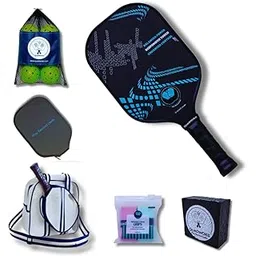 3K-Elevate Intermediate Pickleball Paddle (Blue) & Q-40 Pickleball Balls Green 6-Pack | Tournament-Ready Paddle & Balls Combo-picture-10