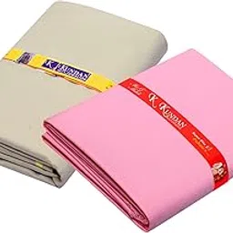 Kundan Sulz Gwalior Men's Beige Color Trouser Fabric & Self Design Pattern Plain Baby Pink Color Shirt Fabric-picture-17