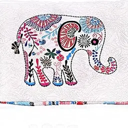Boho Elephant Laptop Bag, Hand-Embroidered White Cotton, Vibrant Stripes, Stylish & Practical, Inner Zipper Pocket, Perfect for Work, Play, & Travel, Unique Laptop Sleeve for Womens-image-17