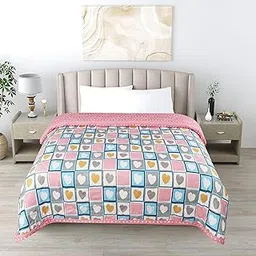 DECORUM Reversible AC Comforter/Blanket/Quilt/Duvets/ultrasonic for All Season Double Bed (90X90 inch)-picture-10