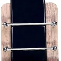 GRIDLAB Wooden Single Mobile Holder Stand for Mobile Charging and Keys Hanging at Home, Office, Bedroom (Wooden Single Mobile Stand)-picture-70
