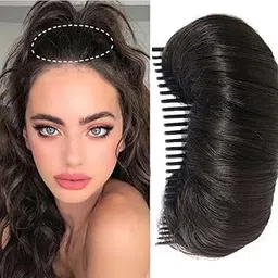 BAERFIT Hair Puff Bun Invisible False Hair Clip Hair Base Bump Fluffy Hair Pad Styling Insert Tool Volume Fluffy Styling Increased Hair Pad Hair Styling Accessories for Women Girls (Natural Black) - 1pc-picture-46