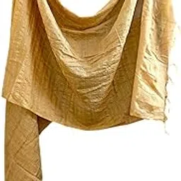 Cotton Silk Blend Lining Golden Striped Dupatta Regular Use Dailywear Fancy Trendy Chunni For Women and Girls Length 2.20m Width 70cm-image-34