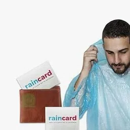 Unisex-Adult Disposable Pocket Size Easy to Carry Raincard for Men and Women for Travel Use | Pocket Emergency Waterproof Rain Poncho | Rain Card Multicolour For Unisex-image-22