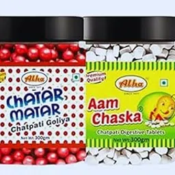 CHATAR MATAR Tasty Chatpati Churan Goli |Khatta Meetha swaad |Tasty & Digestive Candy | AAM CHASKA Tablets Digestive Churan Khathi Meethi Mango (2 x 300 g)-image-4