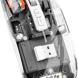 DIGILIFE Transparent Wireless and Bluetooth Rechargeable Mouse, USB Receiver,LED Battery Magic Silm for Office/PC/Mac/Laptop/Apple/ipad(Space Gray)-image-87