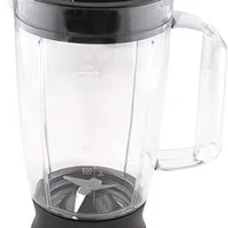 Bajaj 1.5L Liquidizing Juicer Jar Assembly for FX1000, Icon DLX & Icon Superb Food Processor, ABS Plastic, Black, with Handle and Lid, Replacement Accessory-picture-22