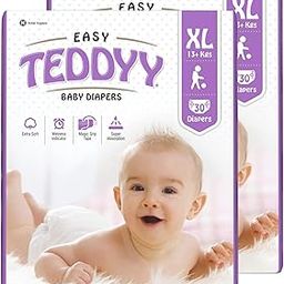 TEDDYY Easy Baby Diapers Extra Large (18-24 months) - 60 Count, 13-17 kgs, Long Lasting Absorption, Anti - Rash-picture-0