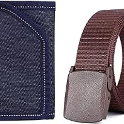 mundkar Denim Wallet & Belt (Brown Belt)-picture-14