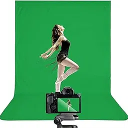 HIFFIN PRO 8 ft. X 12 ft. Long Life Time Reusable Green Screen Chromakey Photo Video Photography Studio Fabric Backdrop, Background, Pure Green Muslin, Photography Studio-picture-46