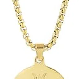 Om Trishul Pendant Gold Stainless Steel Necklace Chain For Men (24 Inch) | Stainless Steel Material | 18K Gold Plated | Anti-Tarnish & Waterproof | Om Chain Necklace For Men & Boys | Gift For Him-image-36