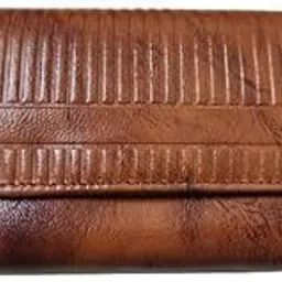 Orginal Leather Bifold Wallet with Multiple Card Slots, 2 Zipper Compartments, Handmade Purse, Brown-picture-49