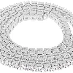 rich rapper Iced Out Tennis Chain White Gold-Plated Hip Hop Necklace for Men & Women-picture-51
