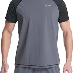 vayager Men's Swim Shirts Rash Guard UPF 50+ Quick Dry T-Shirt Loose Fit Water Surfing T Shirts-picture-37