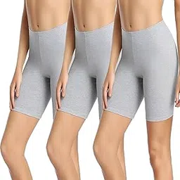 Shorts for Womens Boxers Underwear Cotton,Long Leg Panty Slipshort for Under Dresses Boyshorts Pack-image-99